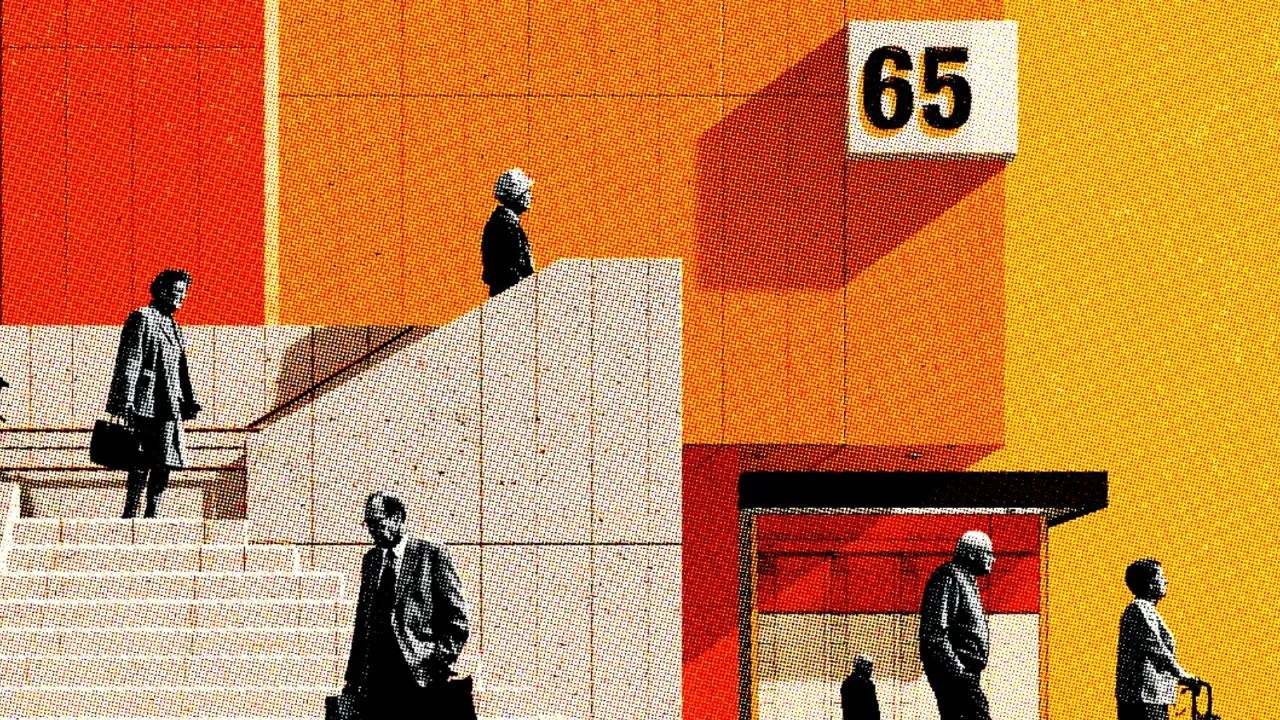 Editorial AI-generated artwork exploring the top 10 best life insurances for seniors over 65. Thecareratings.com