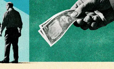 editorial artwork exploring Getting paid family for caring for a elderly parent.