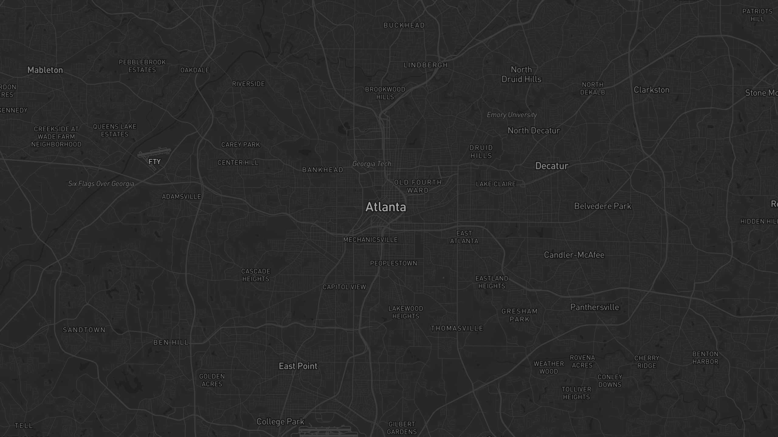 Aerial 3D map of Georgia with highlighted care provider regions — The Care Ratings