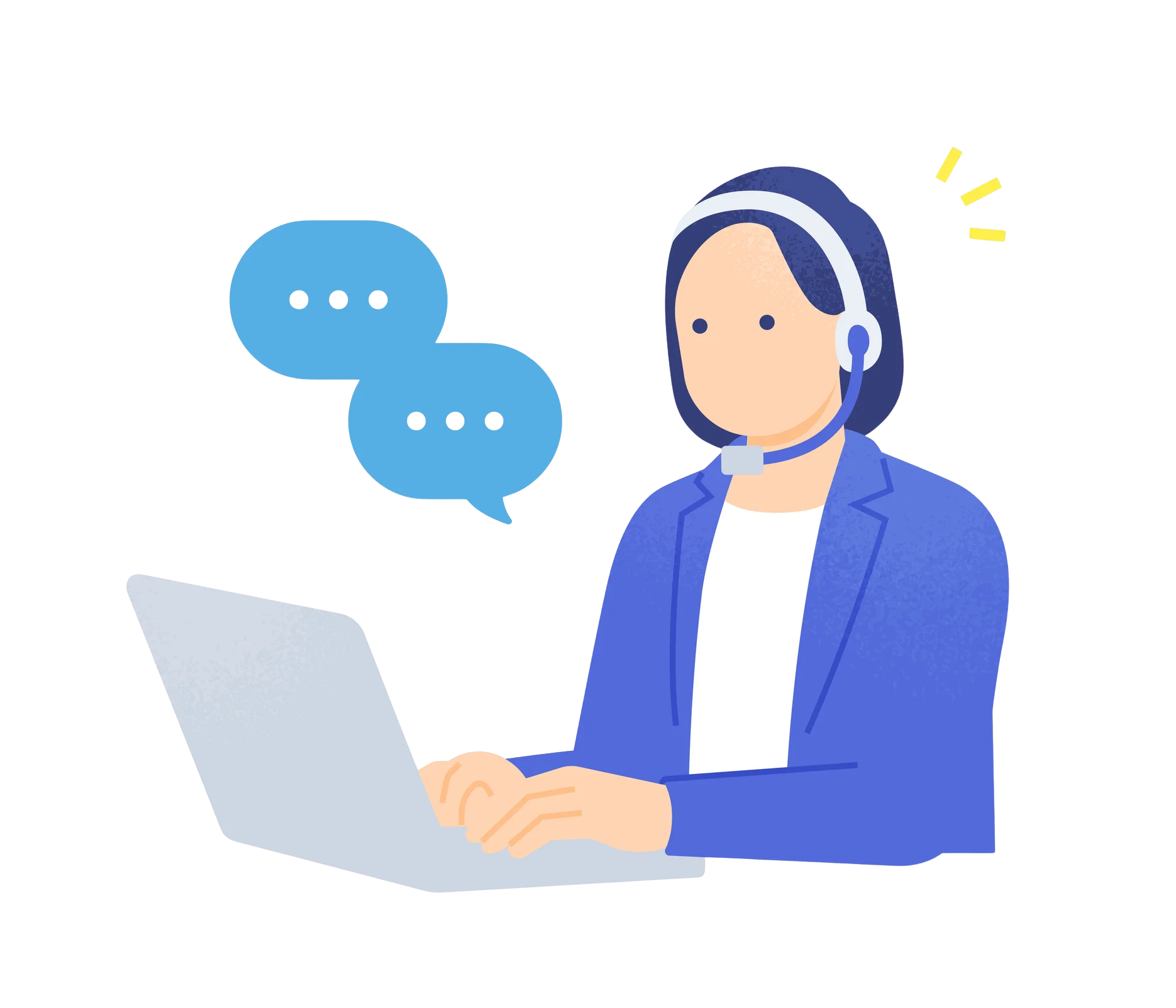 The Care Ratings contact support illustration